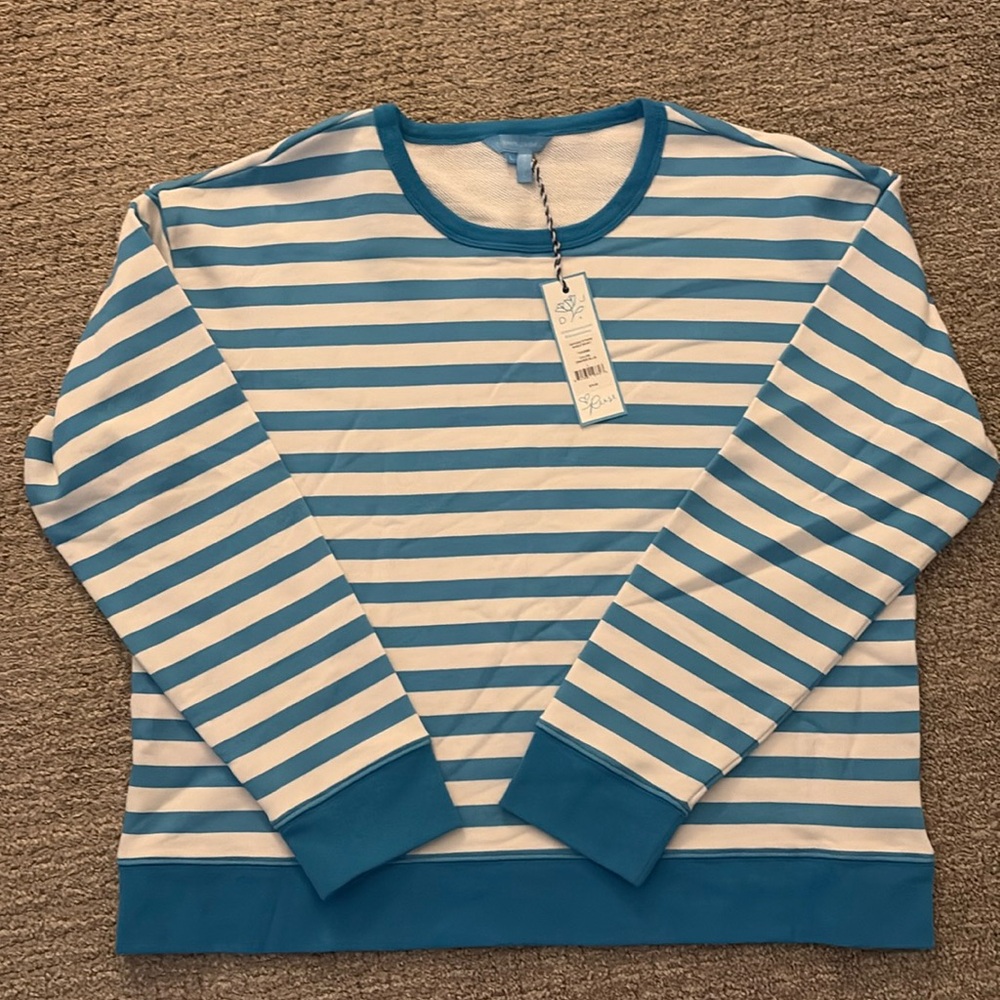 Draper James Awning Stripe Sweatshirt